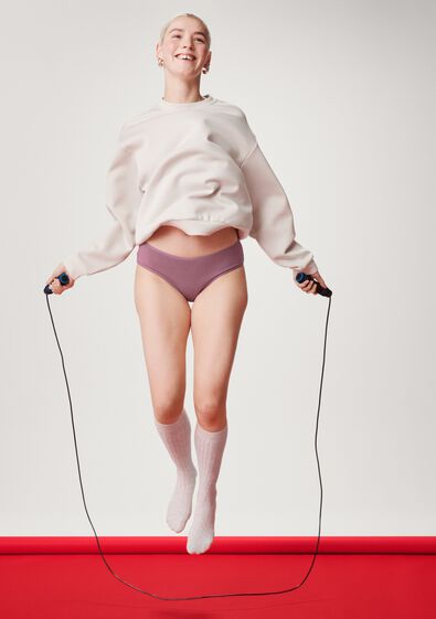 mi-bas côtelés - 2 paires marron marron - 4230730BROWN - HEMA